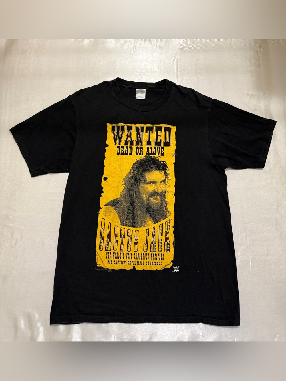 WWE Cactus Jack "Wanted Dead or Alive" Graphic T-Shirt, size M